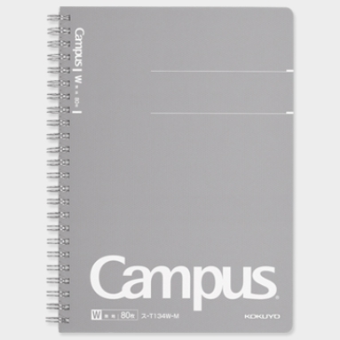 고쿠요 트윈링006 노트 - 비즈 무지 A5(210X148Mm) 낱권(50매입) - 은색 T134W-M - 4901480321981]